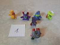 Zestaw Figurki Super Zinks seria 1, srebrne, krystaliczne 6 szt