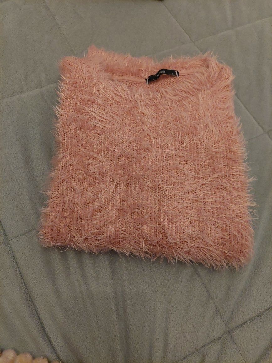 Camisola pelinho em rosa