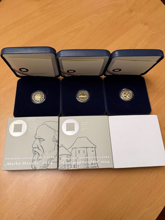 Moedas 2€ comemorativas Croácia Set Completo Proof