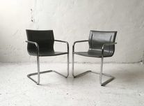 Matteo Grassi krzesła bauhaus skóra lata 80 90 vintage design