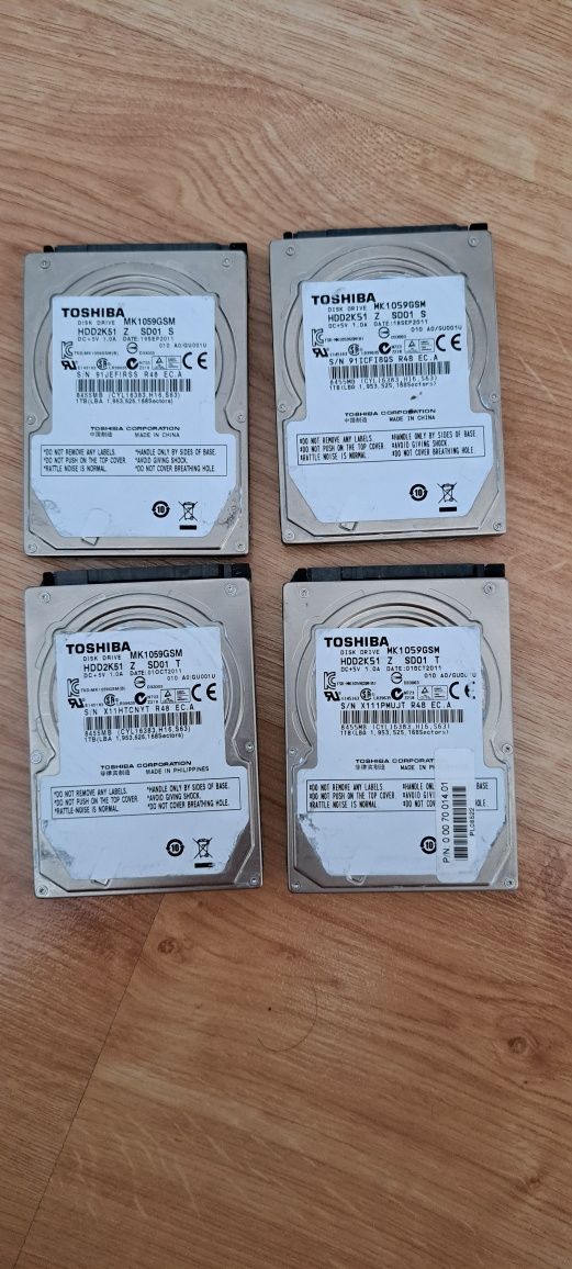 Dysk 1 tb HDD sata3 2,5 Toshiba mk1059gsm ps3 ps4 ps5 xbox TV sprawny