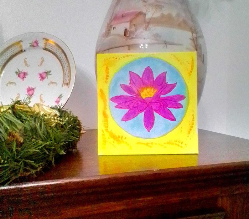 Quadros pintados à mão, com tintas acrílicas...