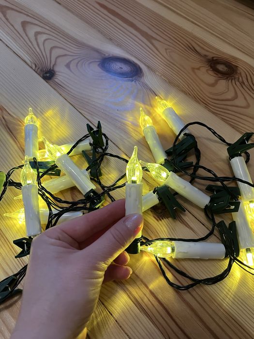 Lampki choinkowe świeczki 20 led goliat