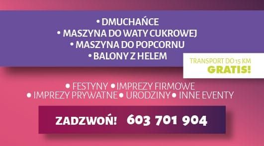 Dmuchaniec wynajem dmuchańce dmuchany zamek piana party event wata cuk