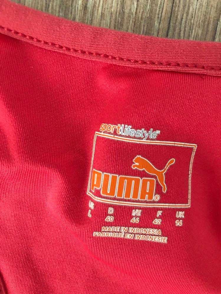 Różowy top na ramiączka marki Puma, rozmiar L, bluzka do ćwiczeń