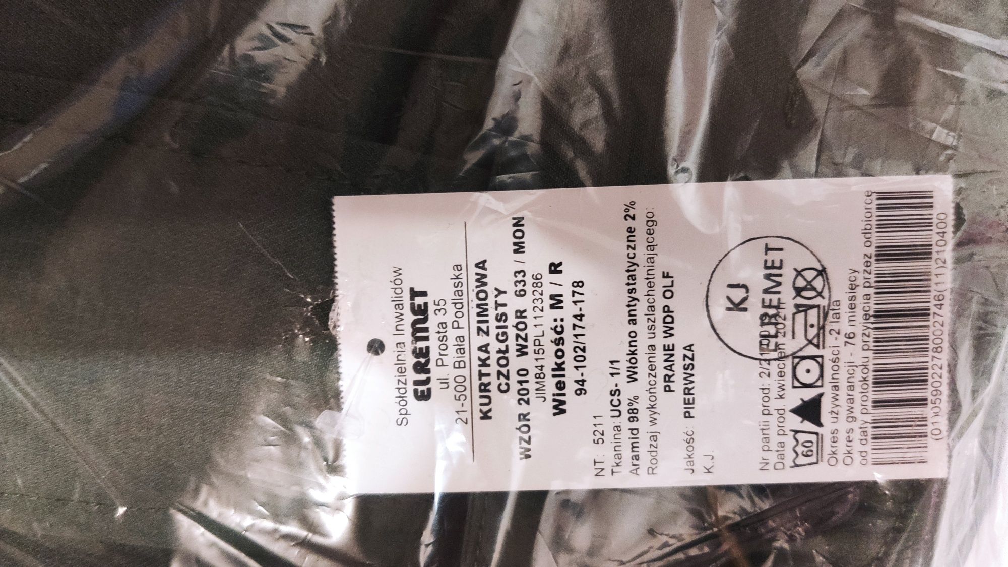 Kurtka zimowa czołgisty wzór 633/MON