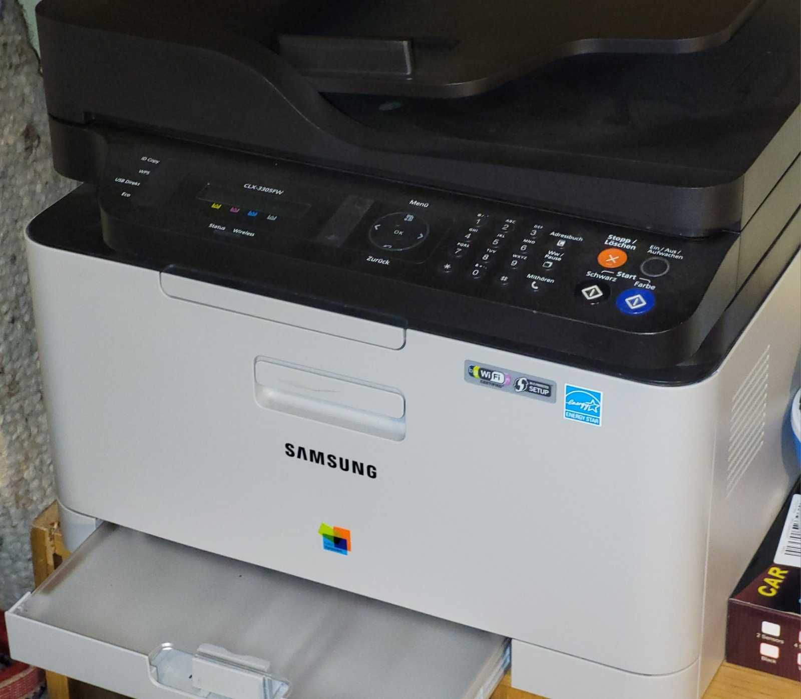 Лазерний кольоровий Samsung CLX-3305FW Wi-Fi МФУ БФП принтер