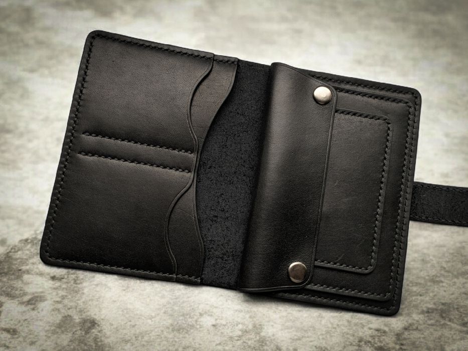 Кошелек из кожи ручной работы, портмоне для документов, докхолдер