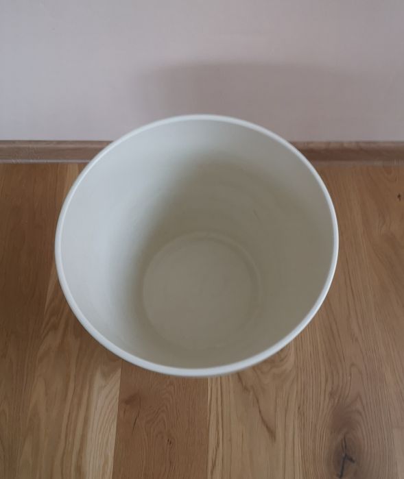 Donica Scheurich osłonka ceramika okrągła kremowa, duża 34 cm