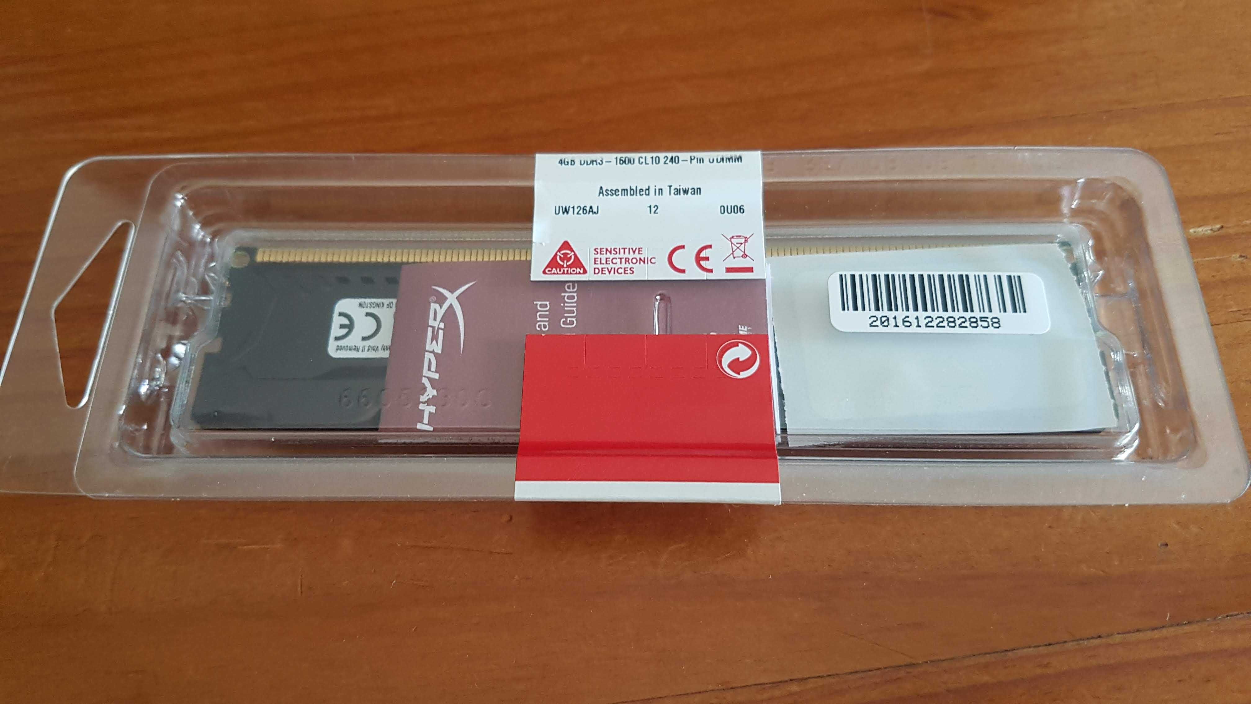 Memória RAM HyperX Fury 4GB (1x4GB) DDR3-1600MHz Black