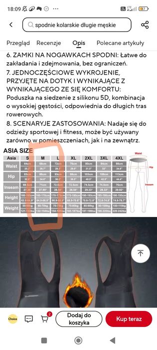 Spodnie kolarskie męskie długie ocieplane z wkładką i szelkami S/M