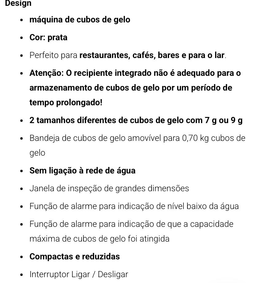 Maquina de fazer gelo 12kg/24h