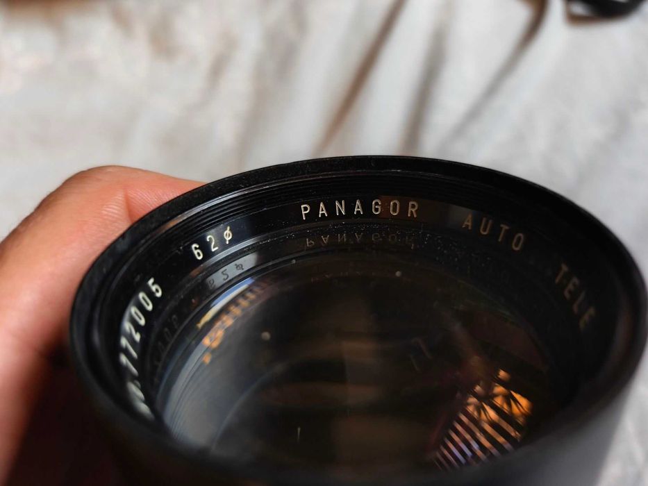 Obiektyw Panagor f200 oraz pierścienie pośr. do makro i adapter SONY A