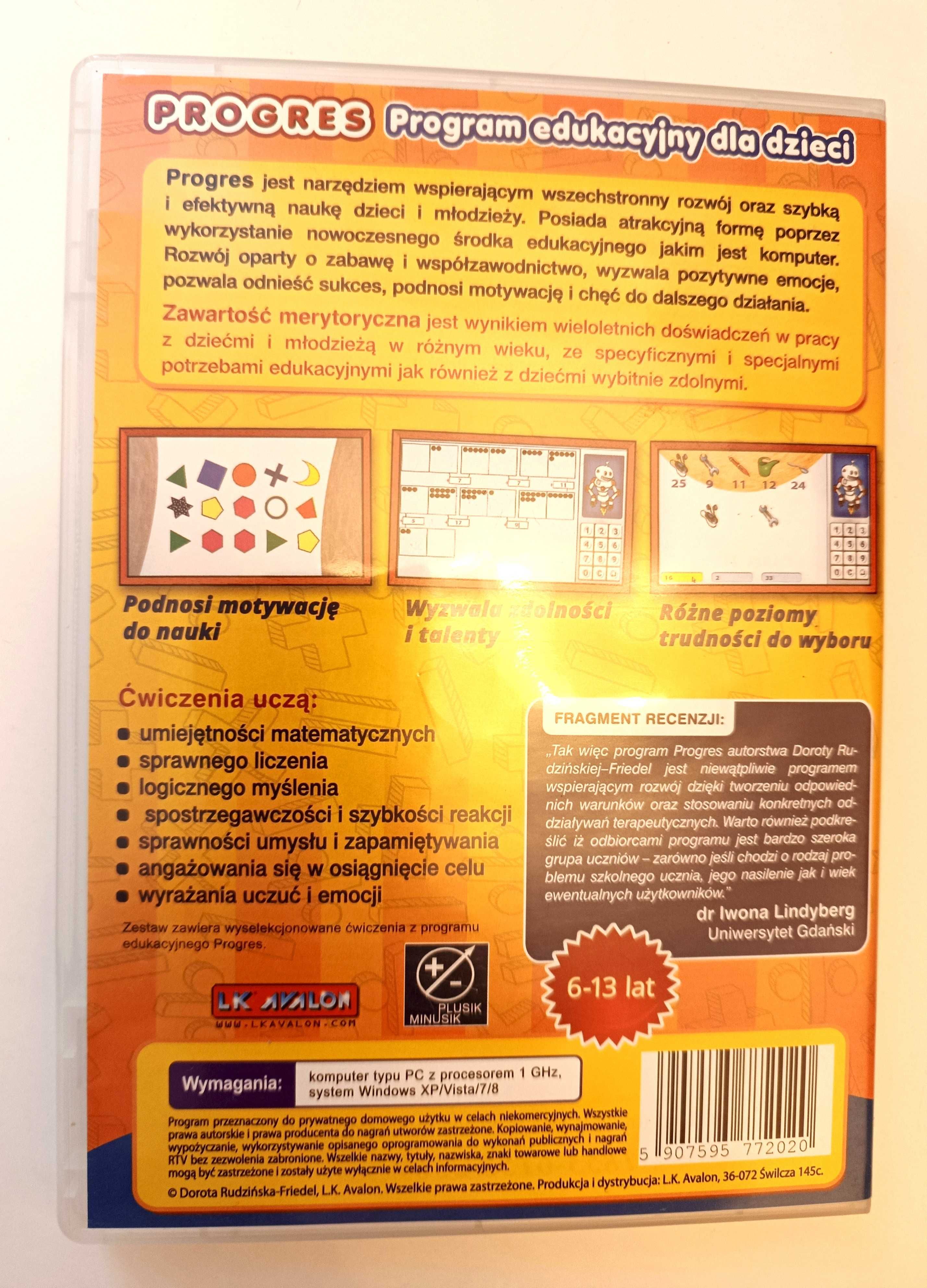 CD ROM Matematyka i logiczne myślenie, Progres, dla dzieci 6-12 lat