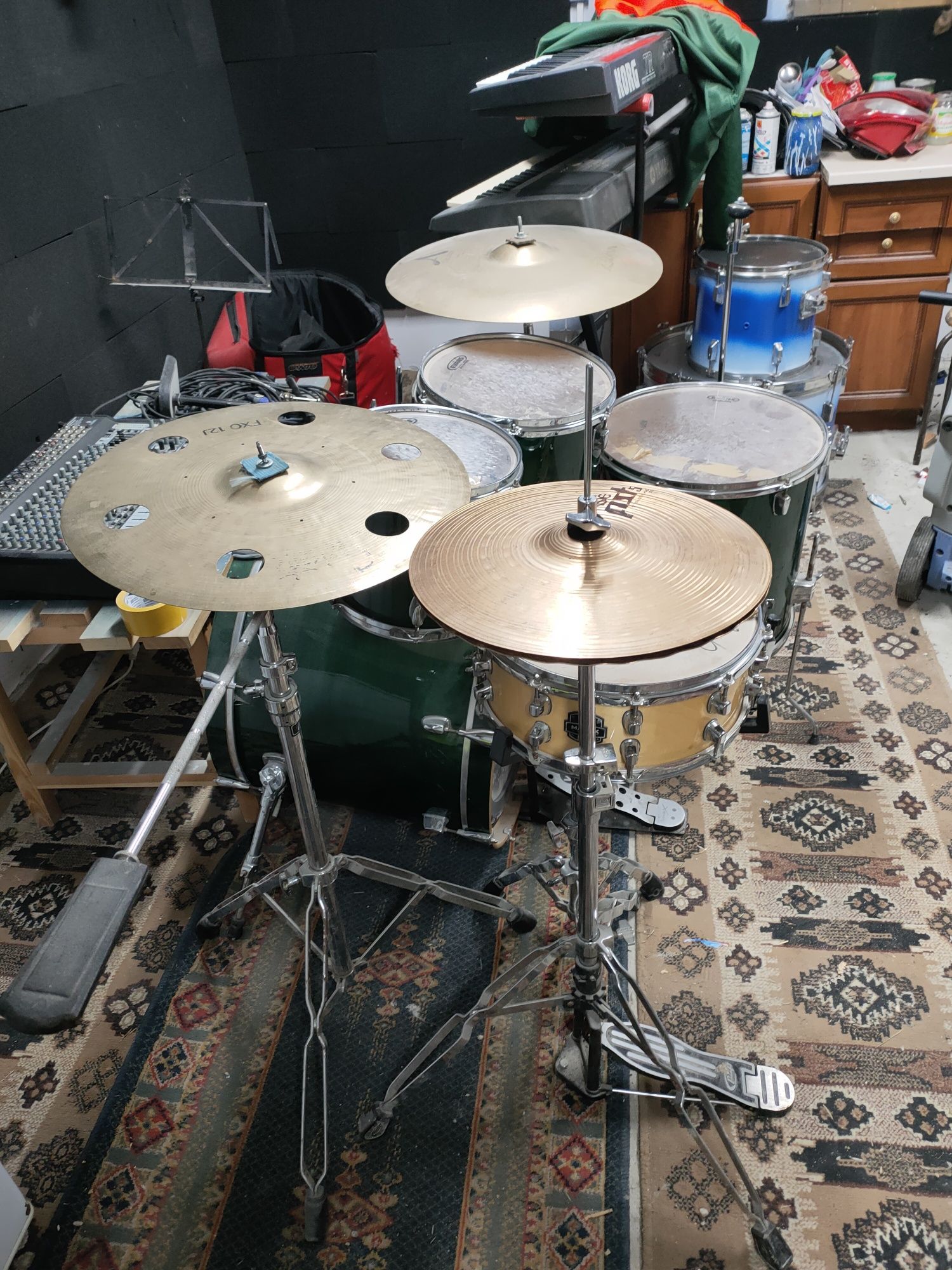 Perkusja Pearl export stopa natal Basix talerze paiste zildjian