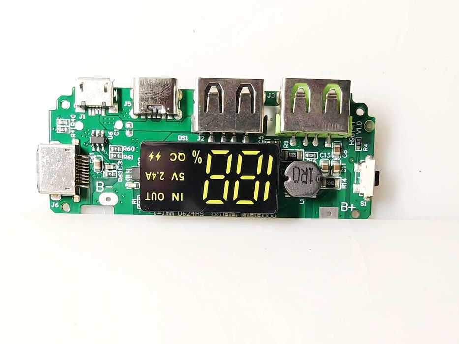 плата для сборки powerBank контролёр зарядки USB 18650 21700 Li-ion