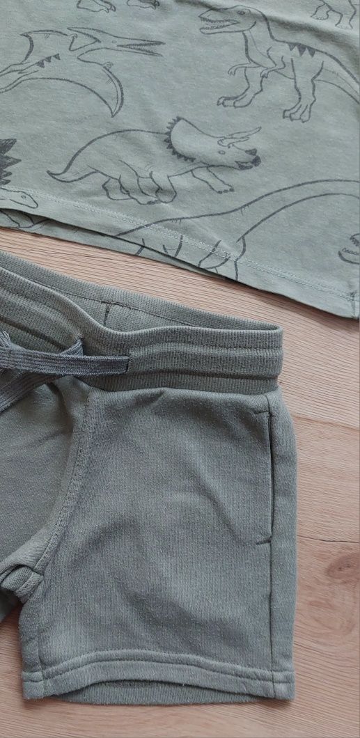 Zestaw komplet letni h&m 92 hm szorty koszulka