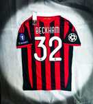 Retro T-shirt Milan #32 Beckham Liga Mistrzów Koszulka Sezonu 09/10, M