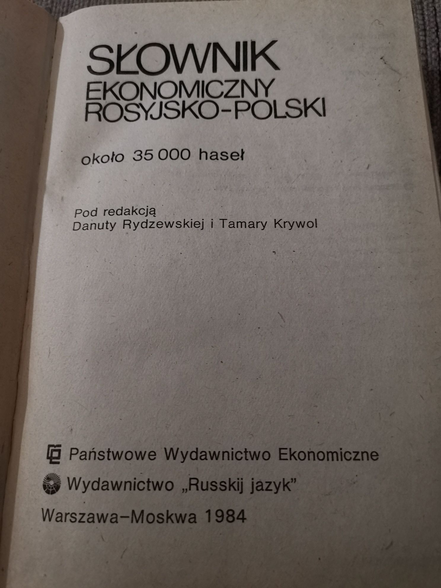 Słownik ekonomiczny polsko rosyjski