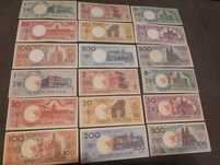 POLSKA zestaw 18 sztuk banknotów 1990 rok czyste i WZÓR