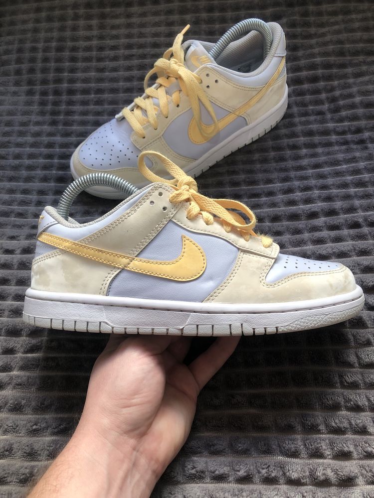 NIKE (38) 24см Dunk Low Melon Tint женские кроссовки кеды оригинал кож