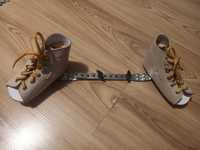 Szyna Denis-Browna ruchoma, nowe buty skórzane w zestawie