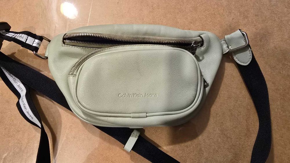 Nerka, saszetka Calvin Klein, miętowa, oryginalna