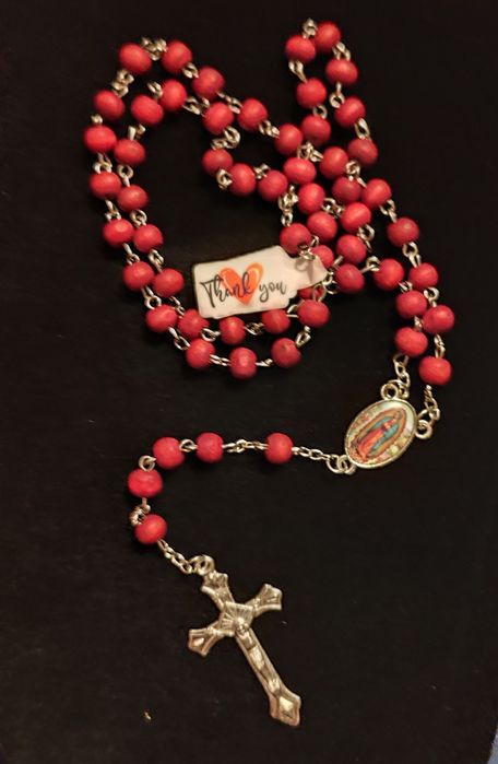 Różaniec  zapachowy Matka Boża z Guadalupe w stylu vintage