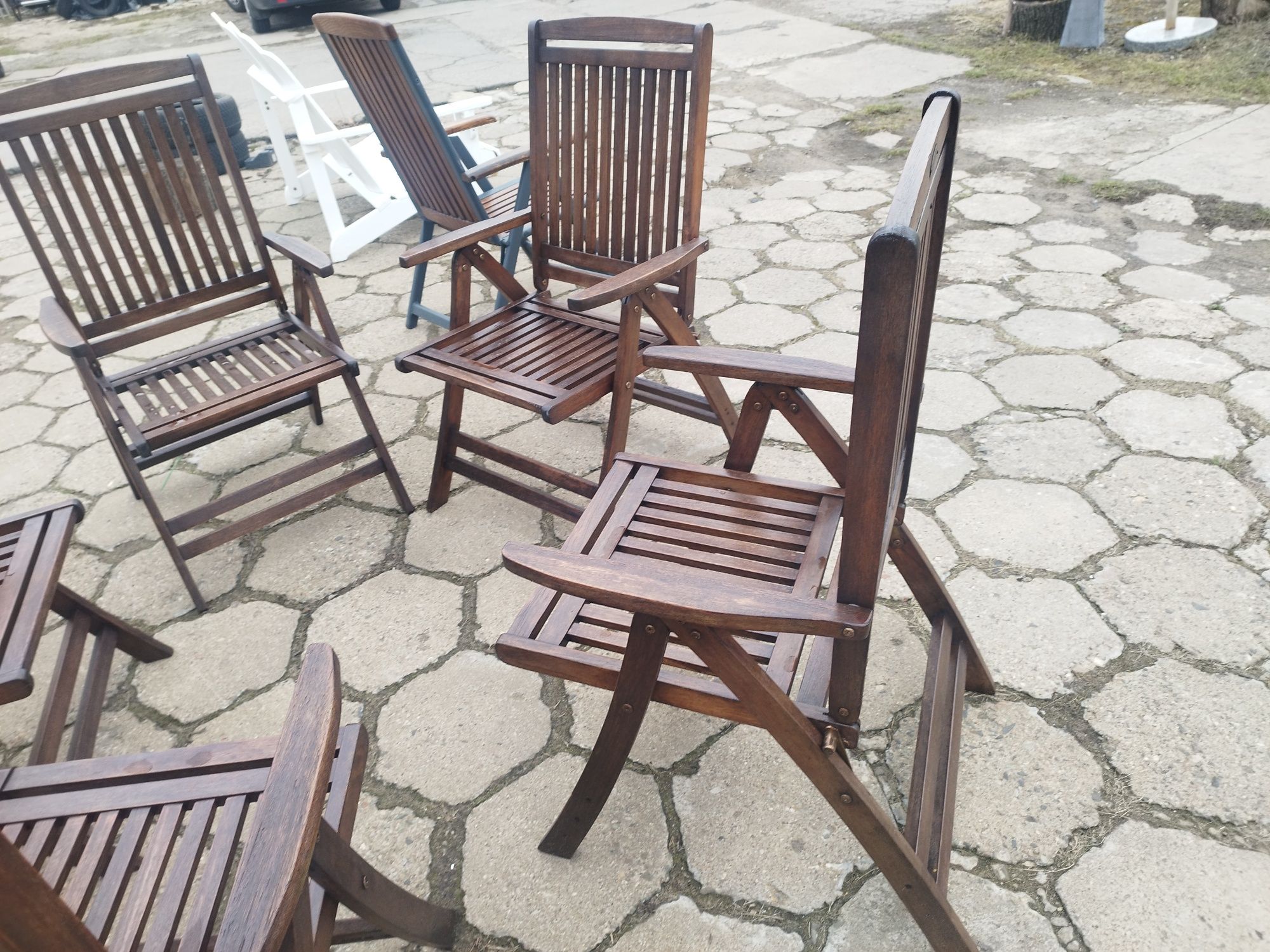 fotele ogrodowe Siena Garden drewno tekowe z regulacją