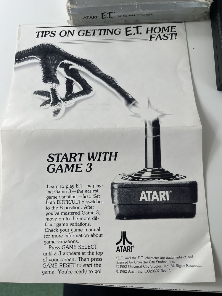 E.T. - Atari 2600 - biały kruk! - 1982 rok