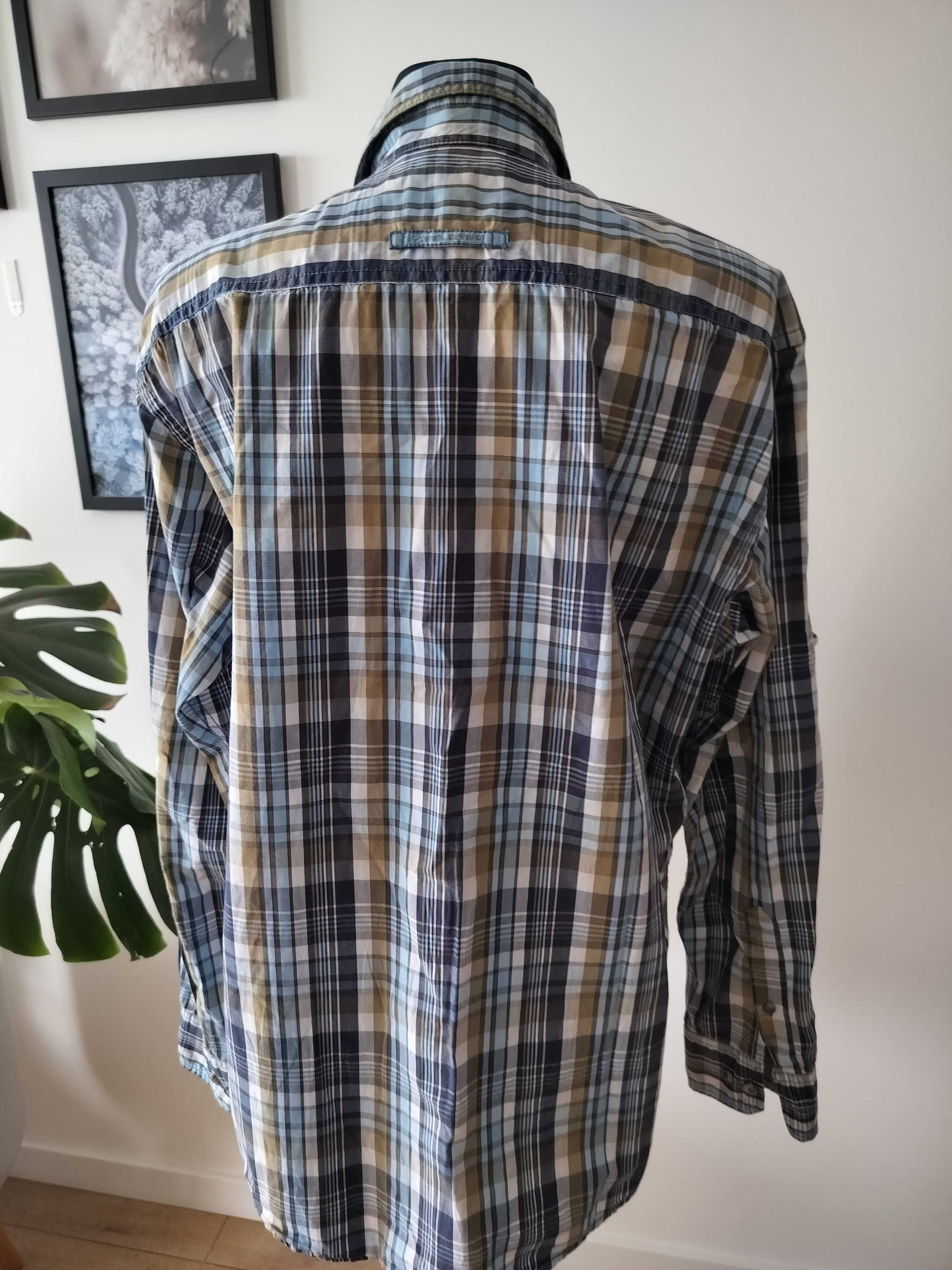 Camel Active koszula męska L kratka regular fit 42 idealna logowana
