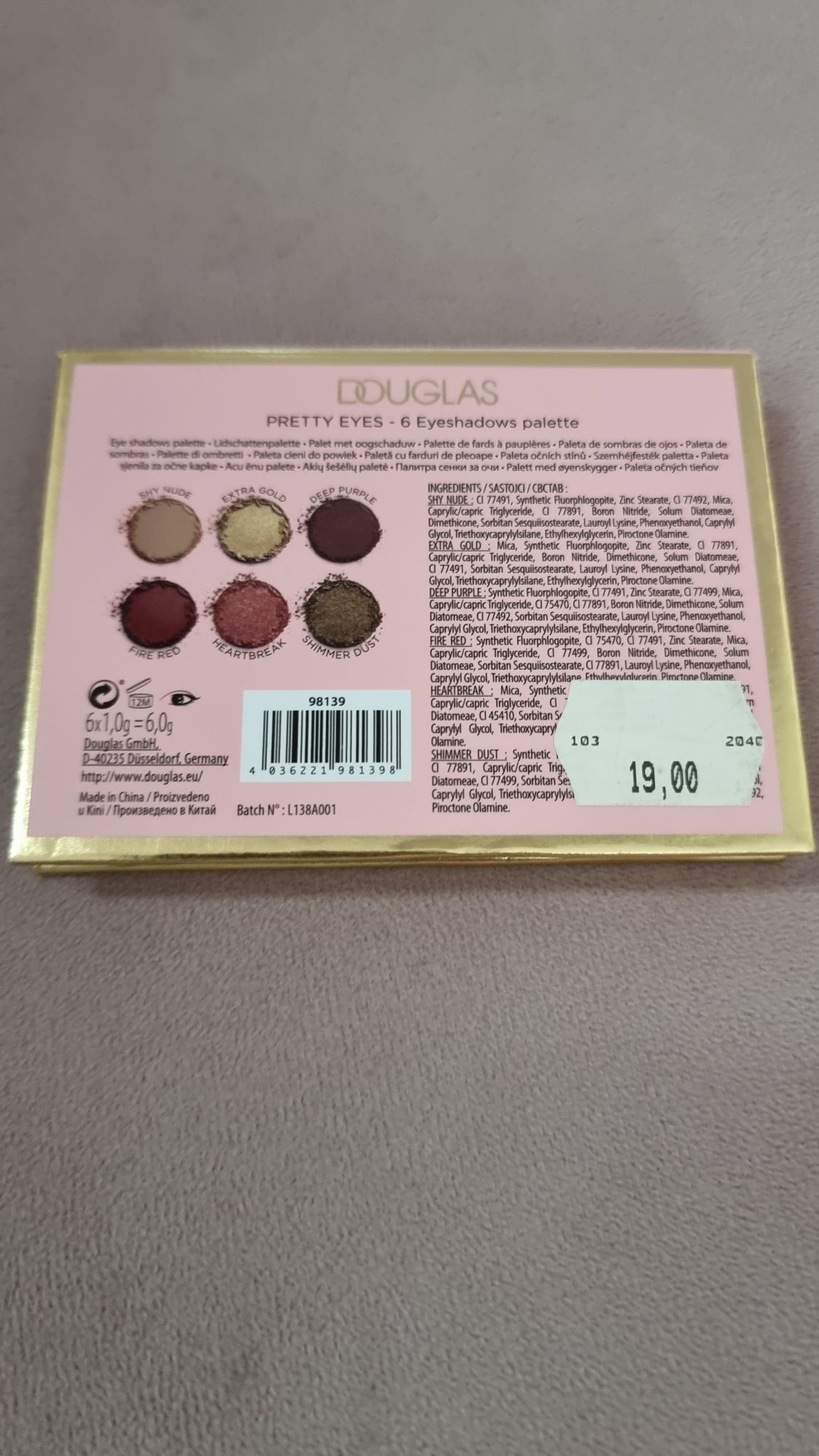 Douglas paletka cieni do powiek oczu
