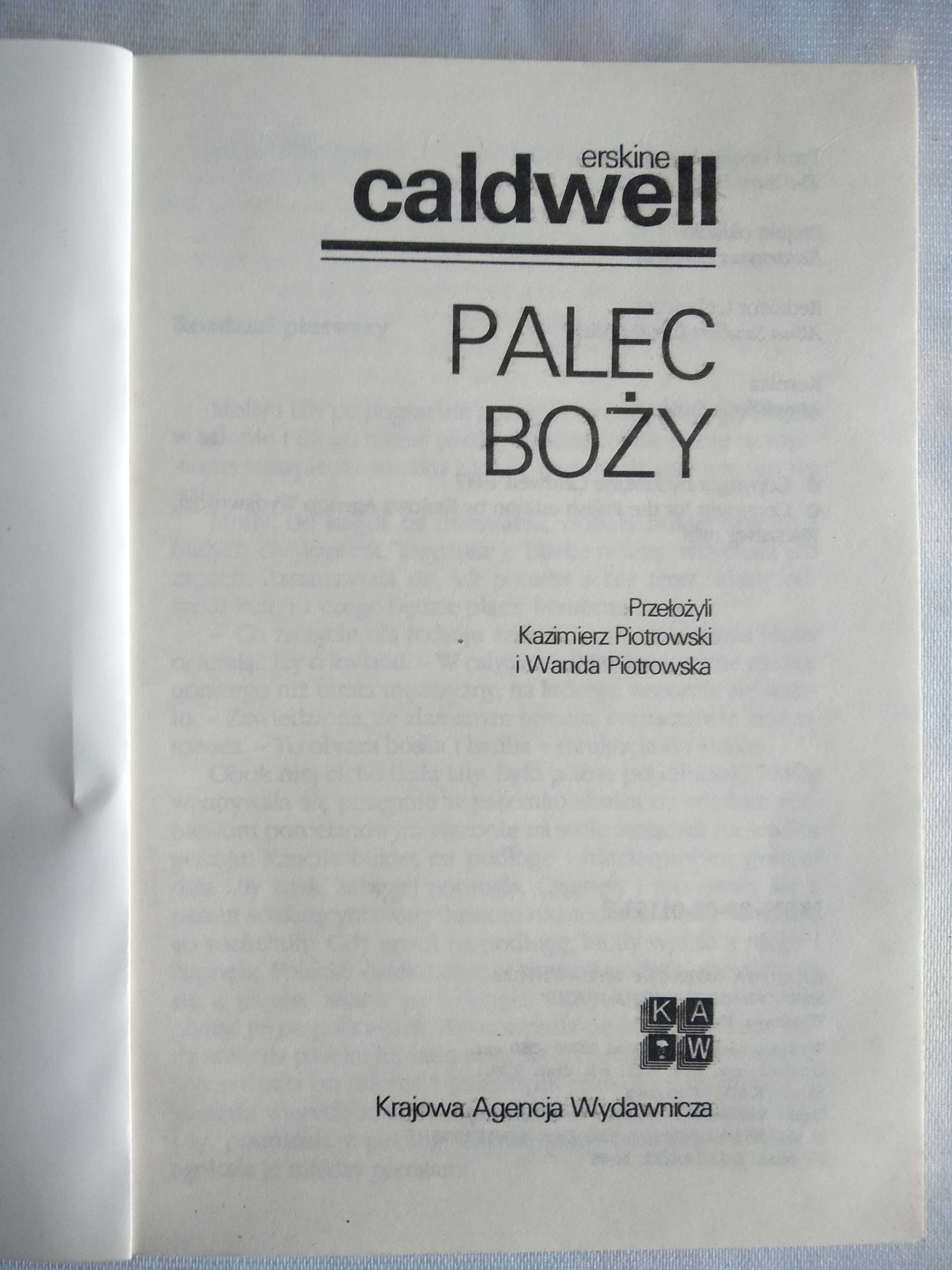 "Palec boży" Erskine Caldwell