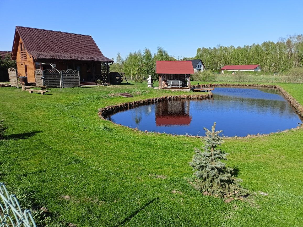 dom VIP Kaszuby sauna bania staw kominek