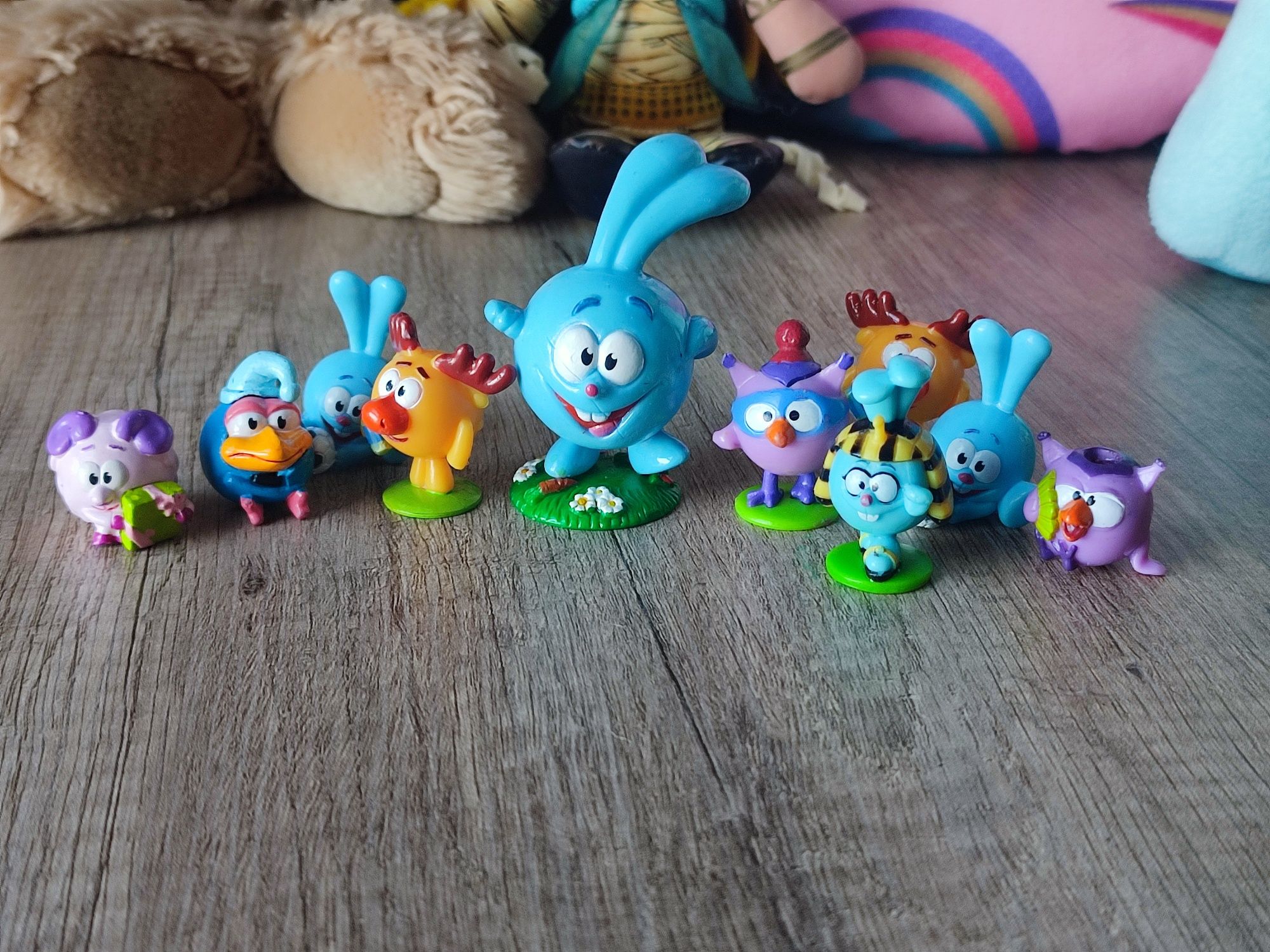 Śmieszaczki Kikoriki Smeshariki zestaw figurki Kinder niespodzianka