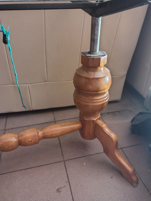 Dębowe nogi z mechanizmem regulacji wysokości  ławy/ stołu