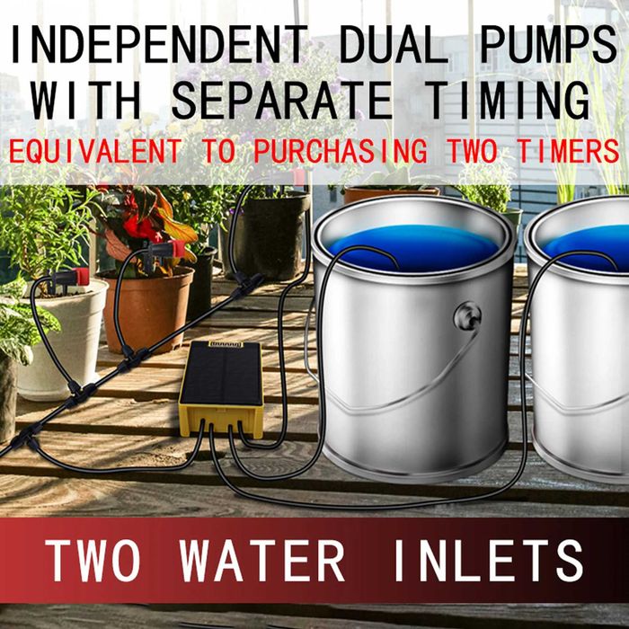 Solarny system nawadniania kropelkowego dla 20 roślin