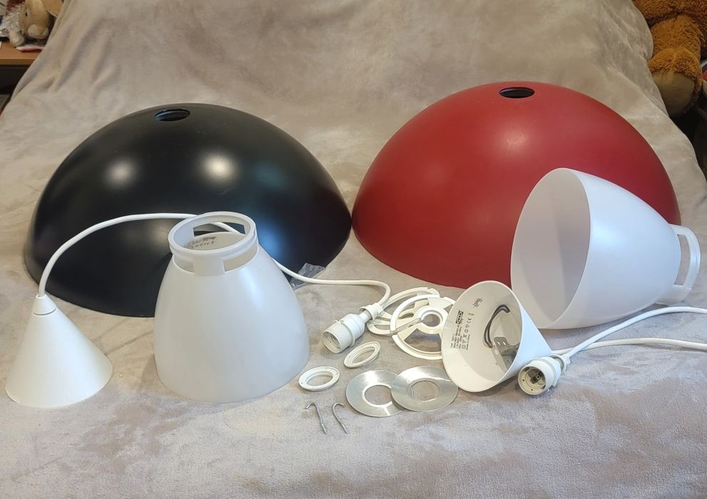 Две большие люстры" Черное и красное"