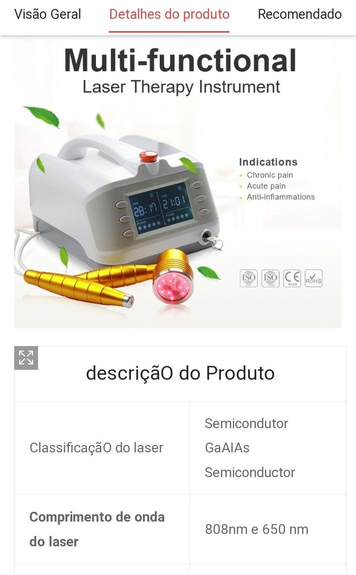 Módulo terapêutico a laser