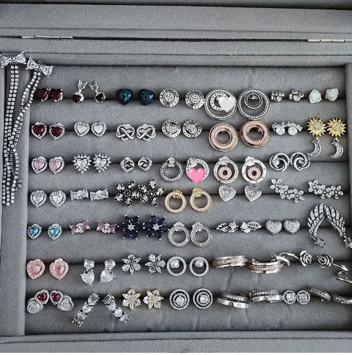 Сережки кульчики  серце Пандора Pandora Акція