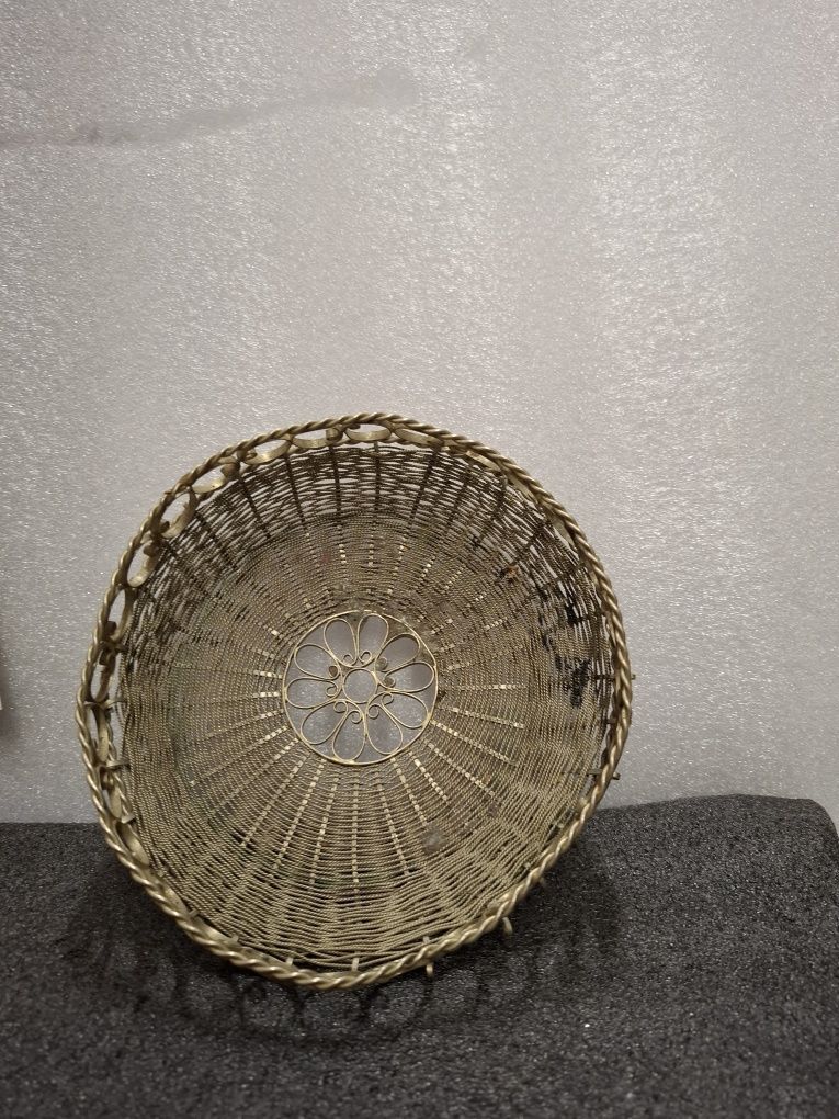 Koszyczek metalowy ozdobny vintage