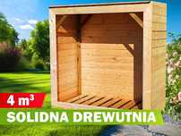 Solidna i szczelna drewutnia na drewno kominkowe 4 m3 z montażem