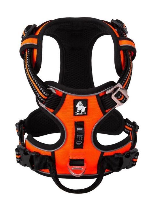 MOCNE szelki dla psa Front Line Premium TRUELOVE easy walk POMARAŃCZOW