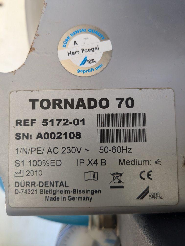 Compressor dentária DURR Tornado 70 sem uso,com secador.