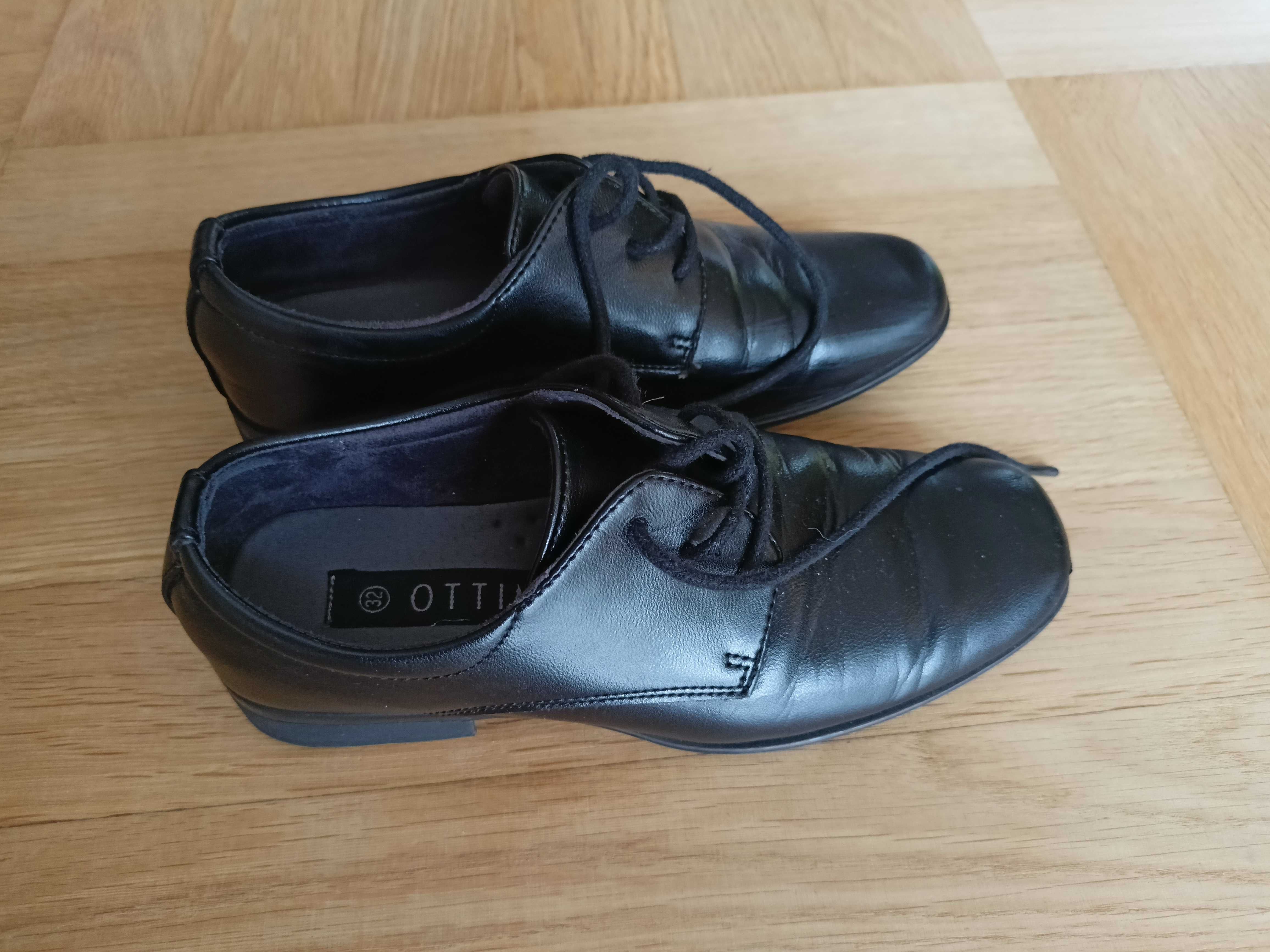 Komunijne Buty pantofle czarne rozmiar 32 chłopięce