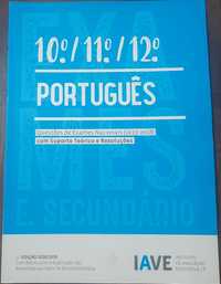 Livro Questões Exames Nacionais Português 10.º, 11.º, 12.º anos IAVE