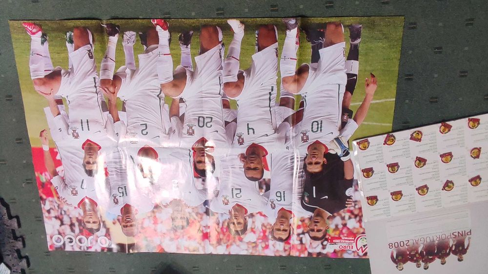Coleção completa de 15 Pins + Poster Euro 2008 - Jornal O Jogo