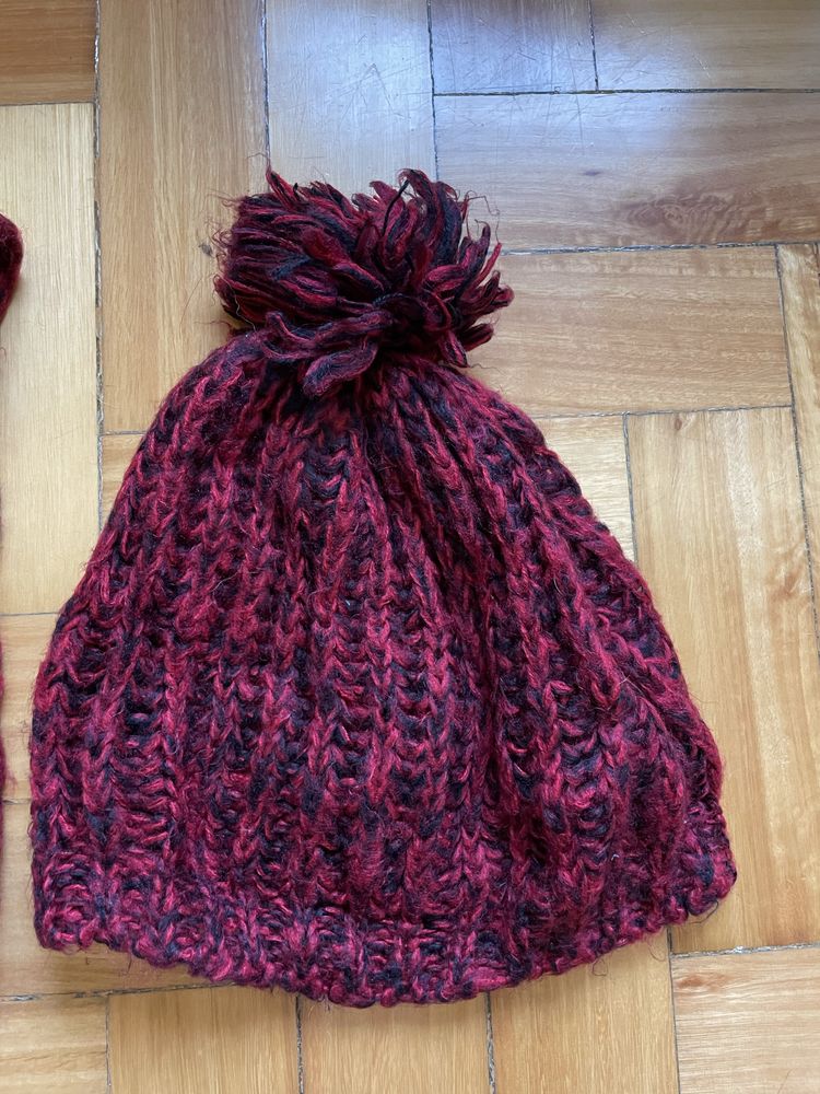 Conjunto gorro e gola