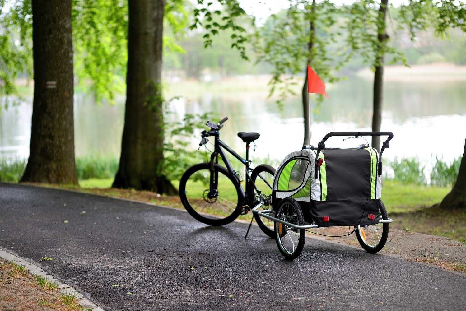 Przyczepka Rowerowa dla Dzieci 2-osobowa do Roweru + LAMPKI GRATIS