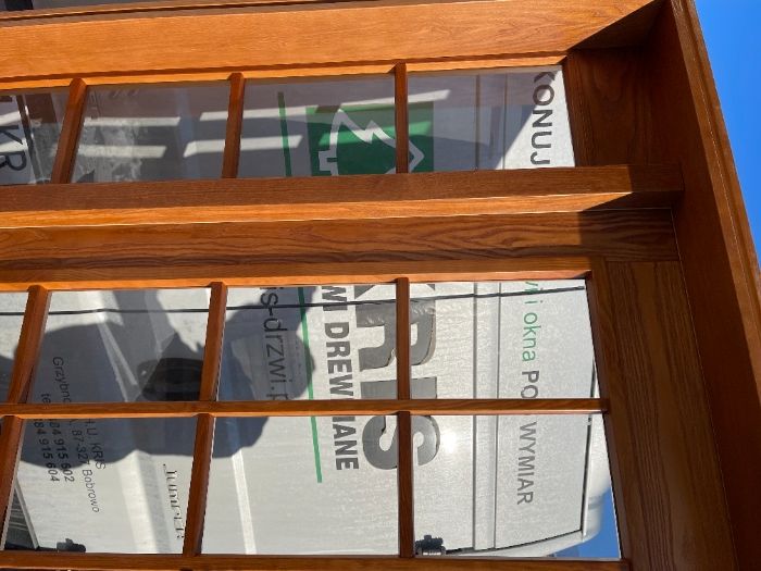 Drzwi drewniane jesion z doświetlami MONTAŻ CAŁA POLSKA   NA WYMIAR